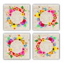 Hermia Set de 4 Posavasos de Piedra Natural Multicolor